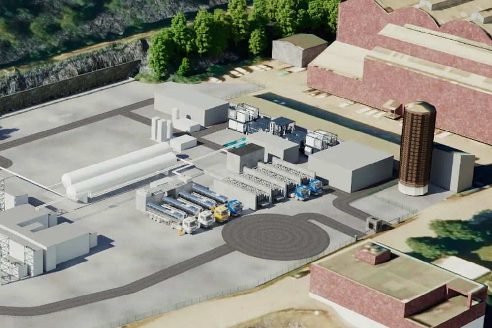 A computer-generated illustration of the Rjukan project