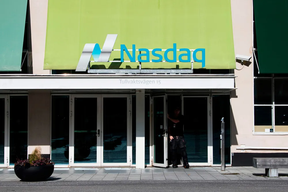 Børsen i Stockholm, som drives av Nasdaq.