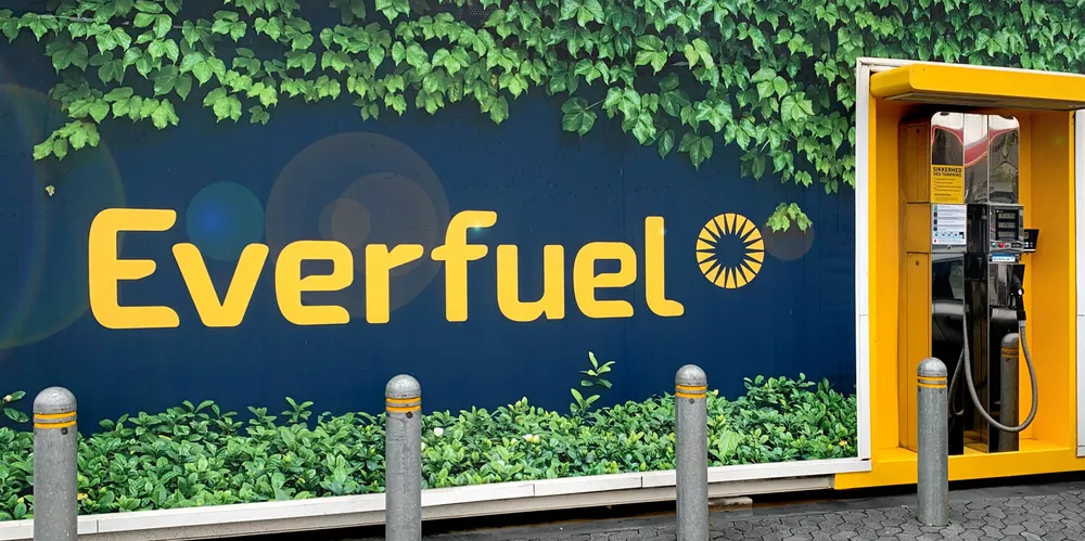 Illustrasjonsbilde fra en Everfuel hydrogenstasjon for taxier i København.