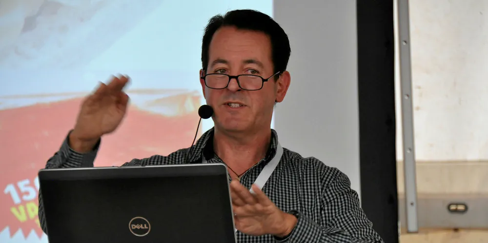 New Zealand King Salmon CEO Grant Rosewarne speaks at last year's IntraFish Brussels Luncheon.