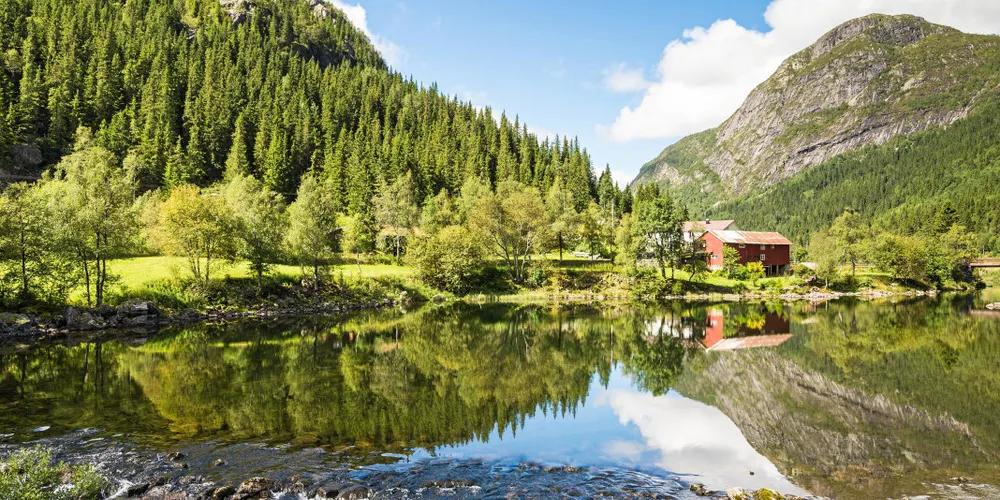 Alle husstander i Vinje kommune i Telemark (bildet) vil motta kompensasjon for de høye strømprisene denne vinteren.