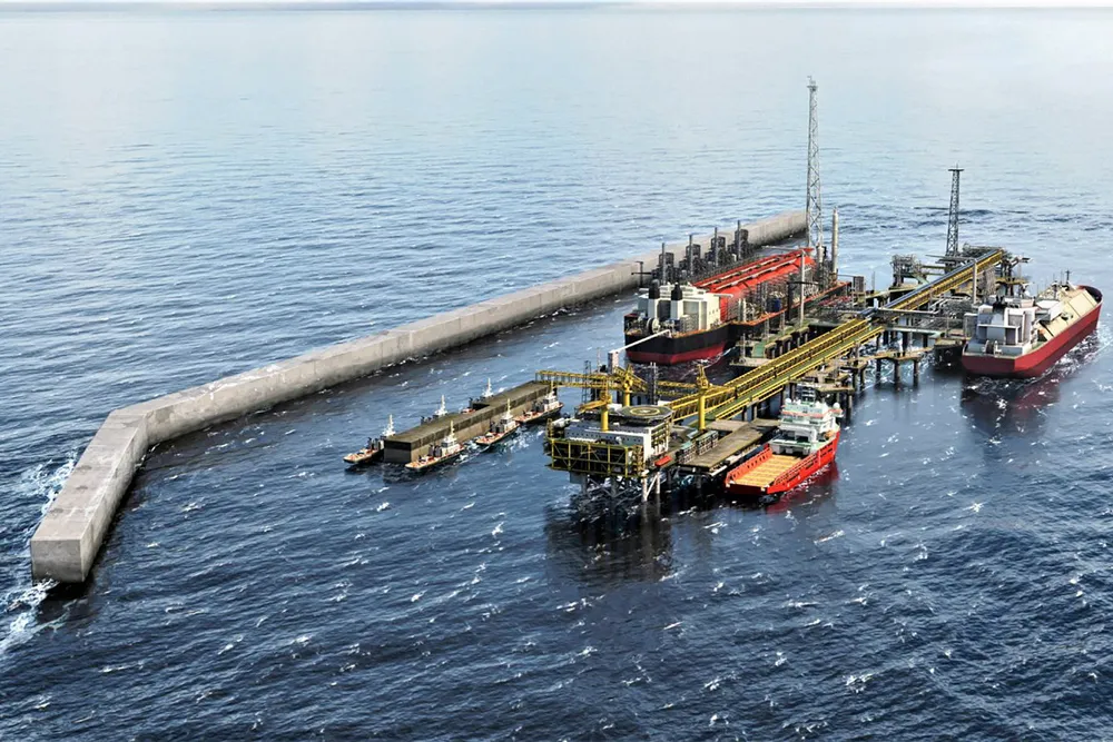 Delays: BP’s Greater Tortue Ahmeyim liquefied natural gas project off Senegal and Mauritania will feature an FLNG vessel protected by a concrete breakwater