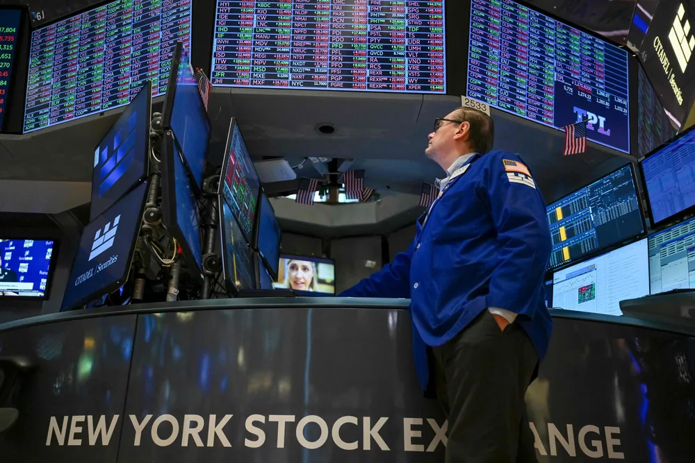 En trader på Wall Street.