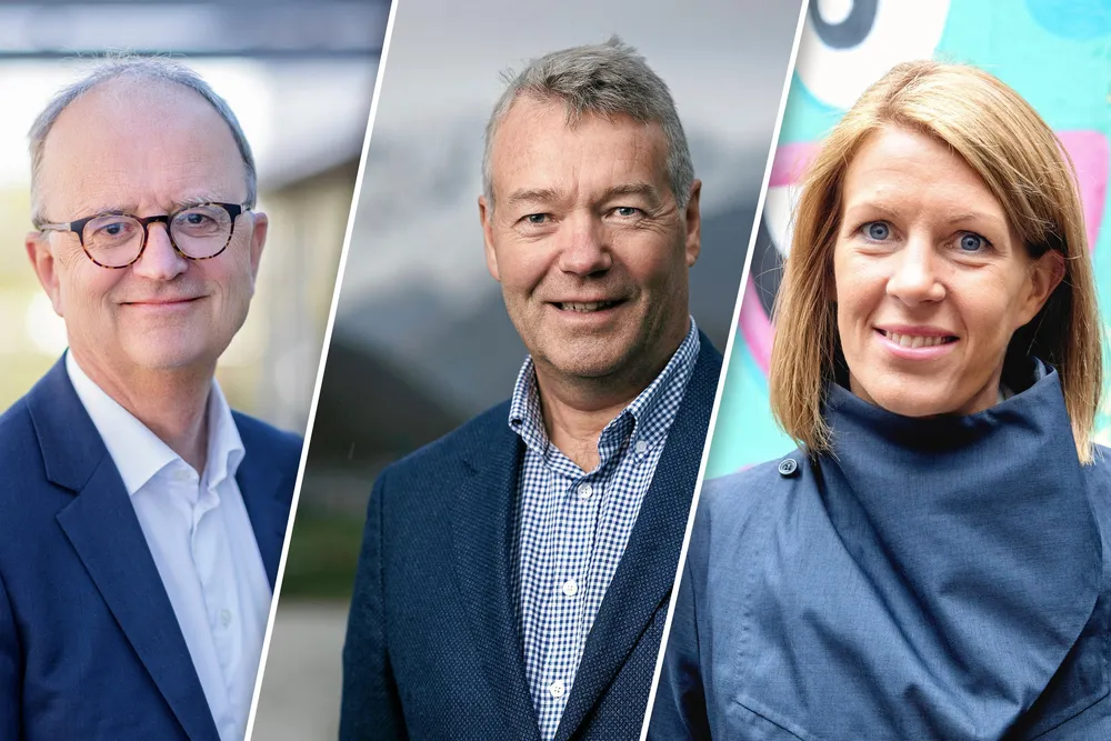 Konsernsjef i Lyse, Eimund Nygaard, Konsernsjef i Tussa, Olav Osvoll og konsernsjef i Eviny, Ragnhild Fresvik, har ulike meninger om hva som bør gjøres med dagens strømstøtteordning.