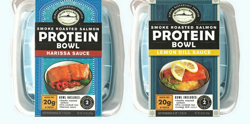 Acme's smoke Roasted Salmon Protein Bowl under its Blue Hill Bay brand.