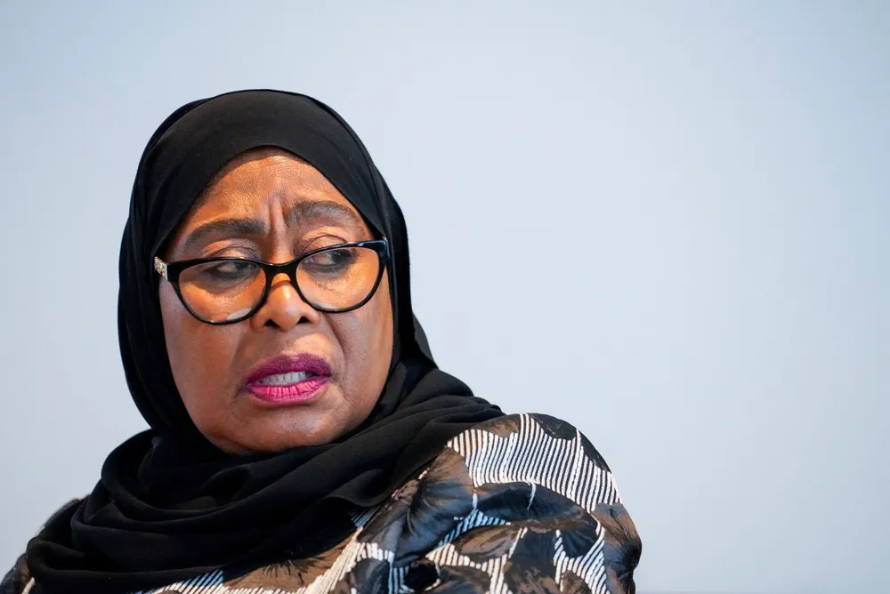 Tanzania President Samia Suluhu Hassan.
