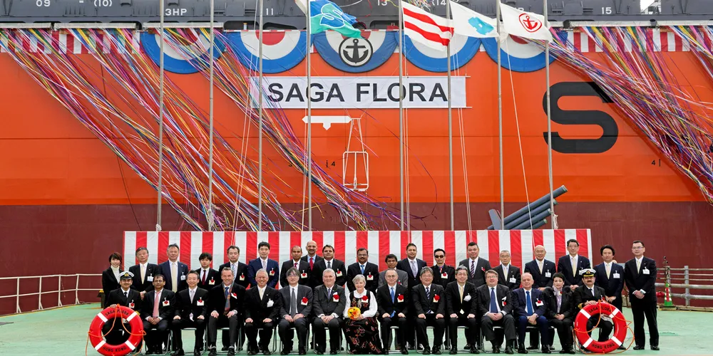 Saga Shipholding took delivery of the Oshima-built open-hatch bulker the 55,807-dwt Saga Flora in 2018