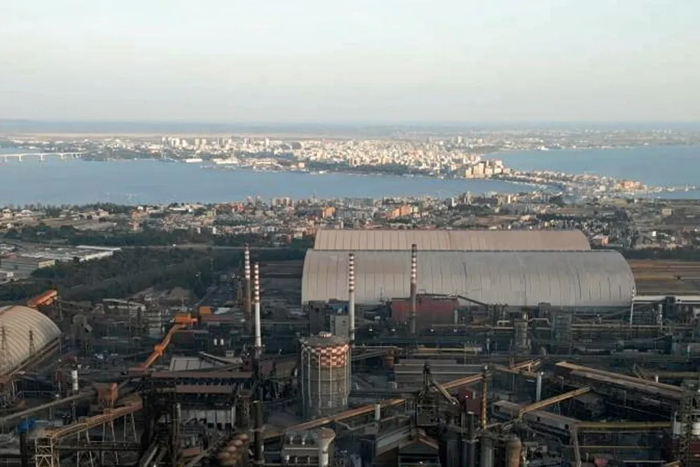 Taranto steel complex in Puglia, Italy.