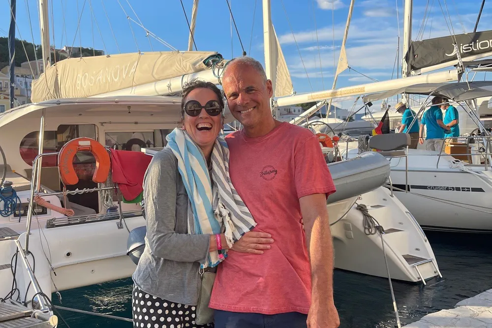 Katarina and Rolf Stiefel are getting ready to cast off.