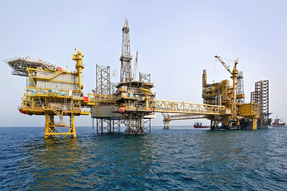 Installation work: the Al Shaheen field off Qatar