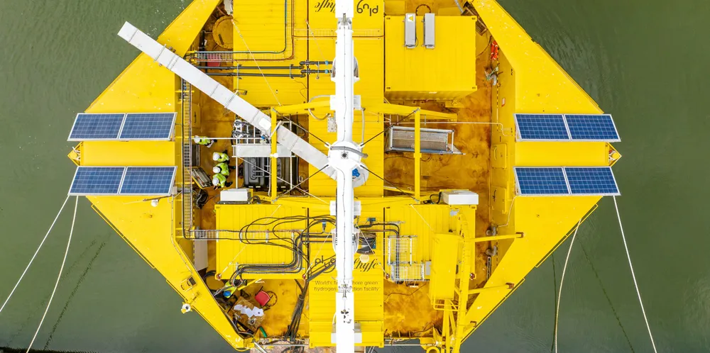Sealhyfe hydrogen production unit, to be power by the FloatGen floating wind turbine off western France