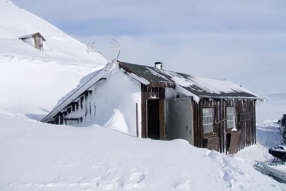 Hytta på Dargesjå på Hardangervidda. Bildet er fra 2013.