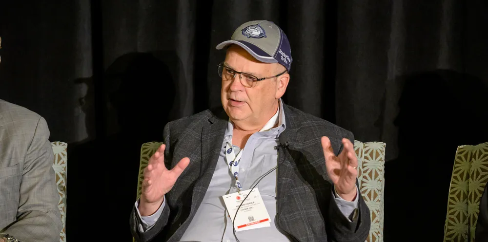 Glenn Cooke, CEO of Cooke Inc at the IntraFish Leadership Breakfast event at the Boston Seafood show in March 2022.