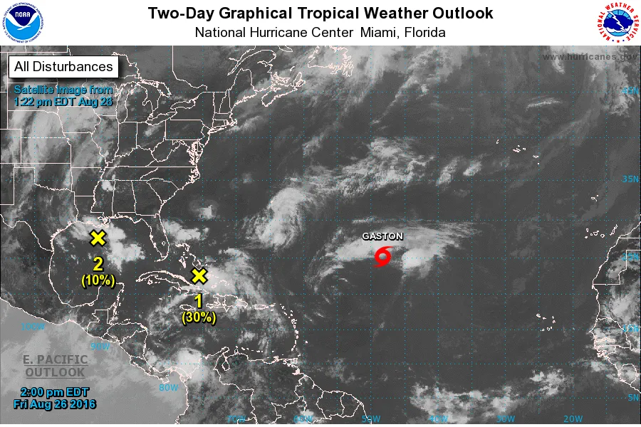 Weather: disturbances in the US Gulf