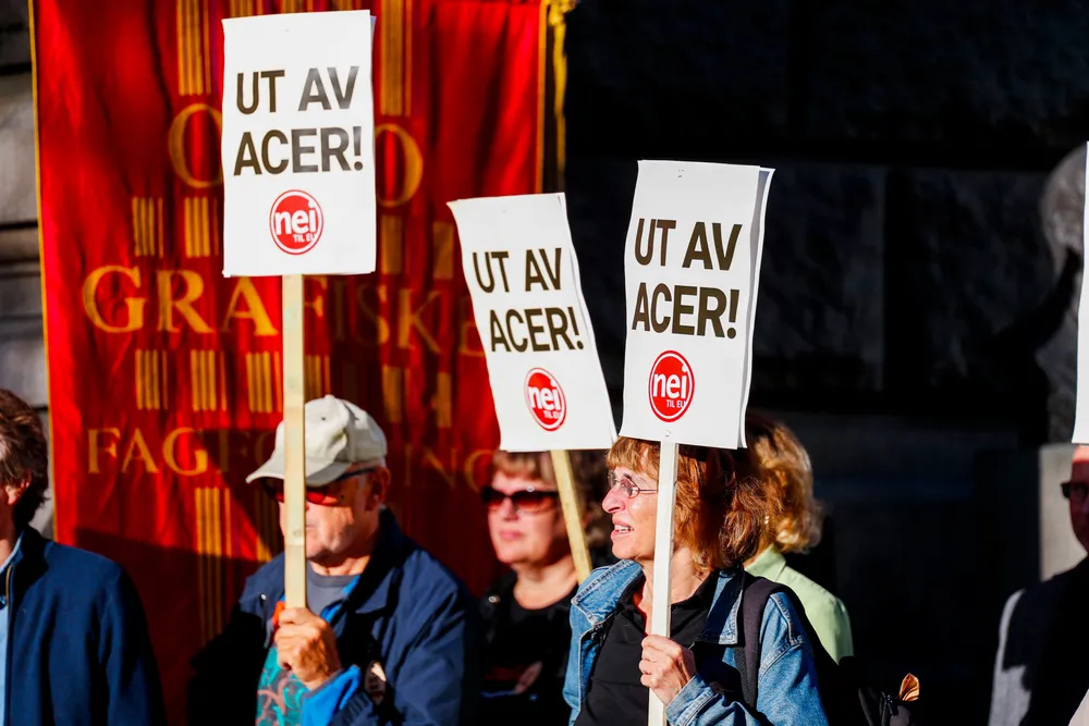 Acer kan ikke vedta bygging av utenlandskabler eller kraftverk og kan ikke gi konsesjoner eller fastsette strømpriser, konstaterer Høyesterett. Nei til EU utenfor Høyesterett 5. september.