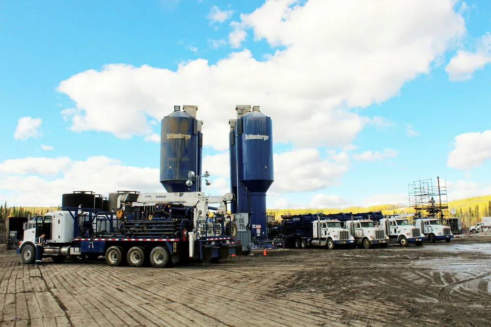 On location: an Encana operation at the Montney formation
