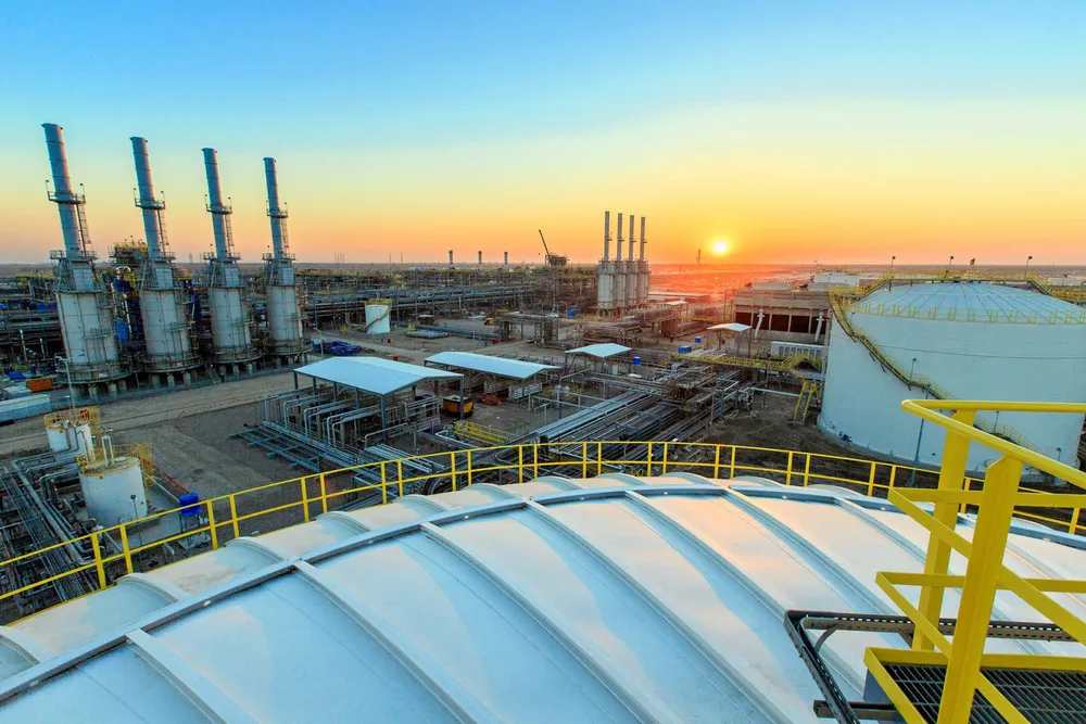 Expansion plans: the central processing facility at Iraq's West Qurna 2 oilfield