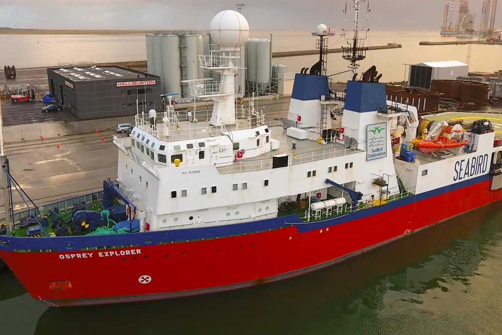 OPPORTUNITY: SeaBird Exploration recently announced a contract for the 2D long offset/source vessel Osprey Explorer off West Africa.