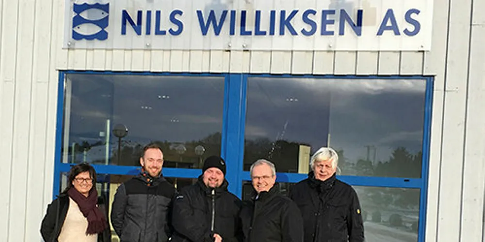 From left to right: Marit Kallestad, Quality manager Nils Williksen AS; Ståle Ramstad, Site manager Nils Williksen AS; Nils Andre Williksen, Deputy CEO Nils Williksen AS; Kjell A Lind-Olsen, Sale Baader Norge AS; Ulf Jacobsen, Project sale Nordischer Machinenbau Rud Baader GmbH.