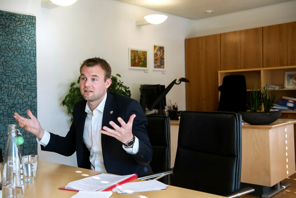 Barne- og familieminister Kjell Ingolf Ropstad snakker om KrFs politikk i forbindelse med det kommende landsmøtet.