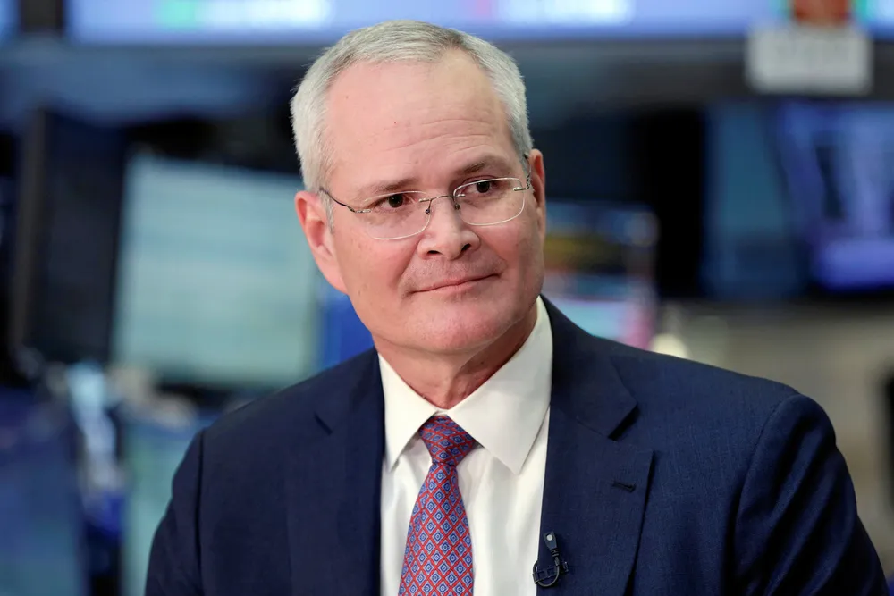 Record numbers: ExxonMobil chief executive Darren Woods.