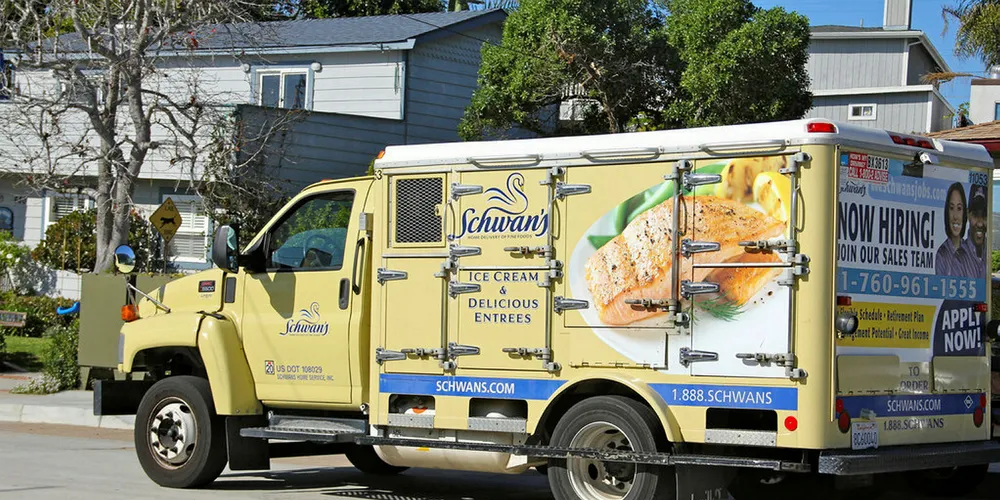 Schwan's delivery truck.