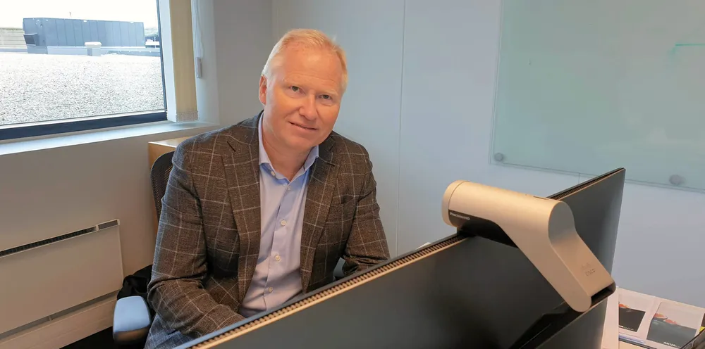 Toppsjef Knut Nesse i Akva Group, her på sitt kontor ved selskapets hovedkontor på Klepp litt sør for Stavanger