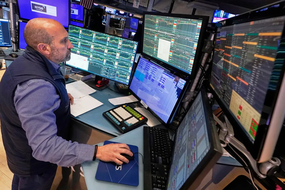 Trader James Denaro på New York-børsen torsdag denne uken.