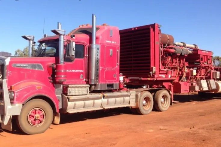 Big rig: Halliburton pumping unit Grizzly in the Beetaloo basin, Northern Territory