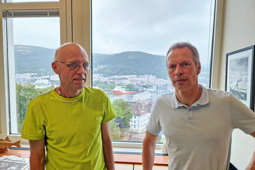 Bestandsansvarlig for torsk, Bjarte Bogstad, og forskningsdirektør Geir Huse ved Havforskningsinstituttet (HI).