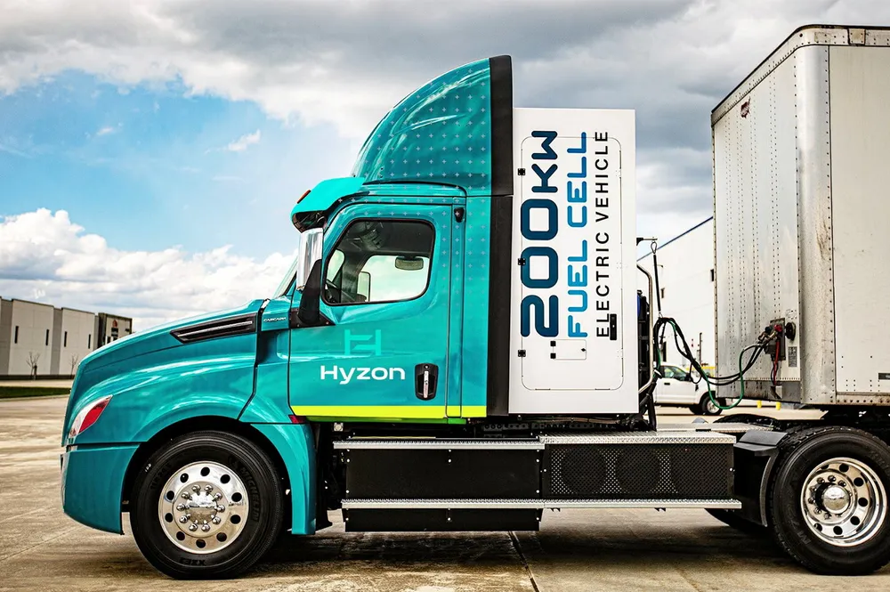 . A Hyzon fuel-cell truck.