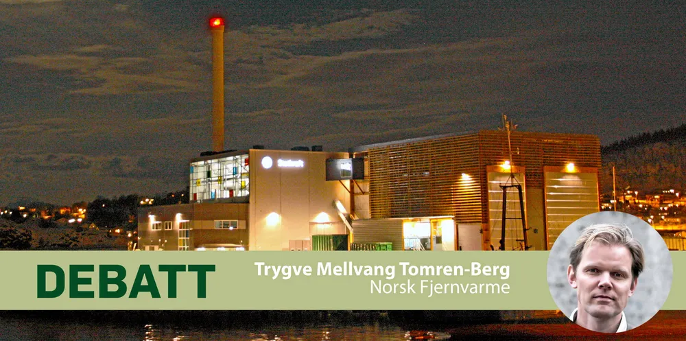 I statsbudsjettet for 2024 foreslår regjeringen å øke avgiften med 85 prosent. – Uten at det vil koste mer å levere innsauset plast i restavfallet for deg og meg. Det er en oppskrift på katastrofe for en hel næring, skriver artikkelforfatter Trygve Mellvang Tomren-Berg. Bildet er fra fra et av Statkrafts fjernvarmeanlegg.
