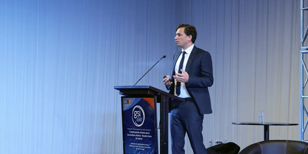 Gorjan Nikolik during the GSI seminar at AquaSur 2018.