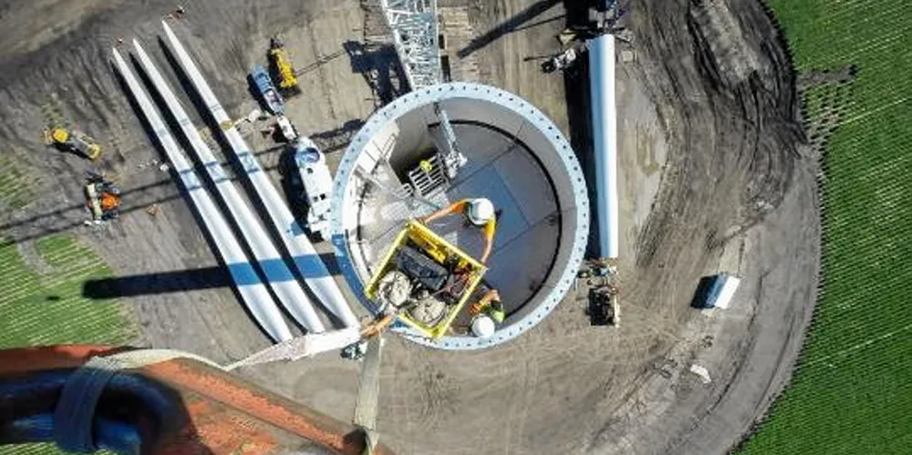 An Xcel Energy project under construction.