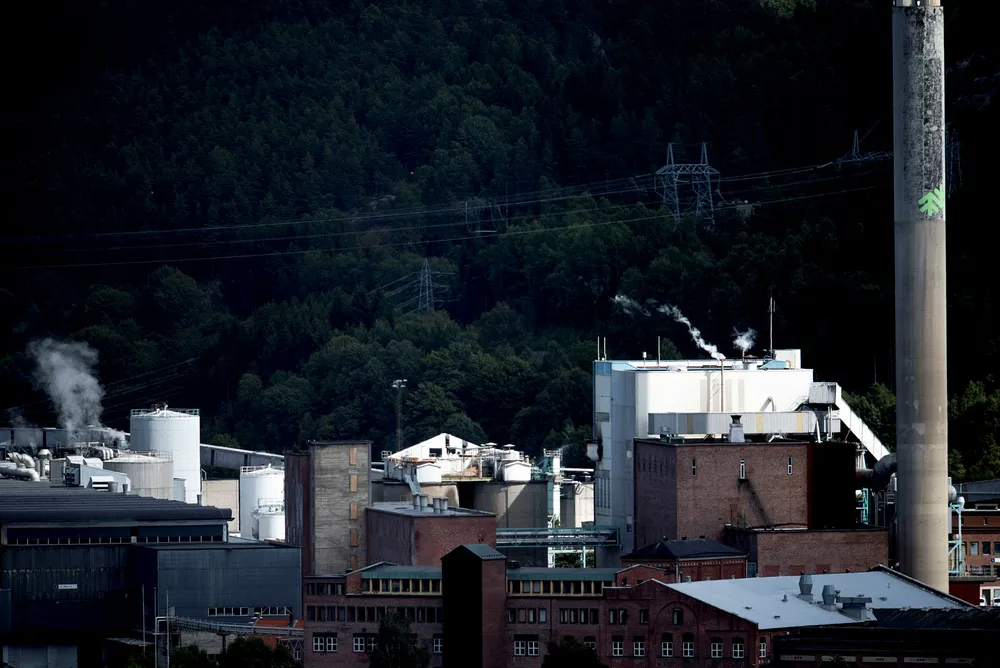 De to norske bedriftene, på Skogn og i Halden, hadde i fjor en samlet omsetning på over fire milliarder kroner og mer enn 400 millioner kroner i driftsresultat (før avskrivninger), skriver artikkelforfatteren. Her fra Norske Skog Saugbrugs i Halden. Foto: Fartein Rudjord