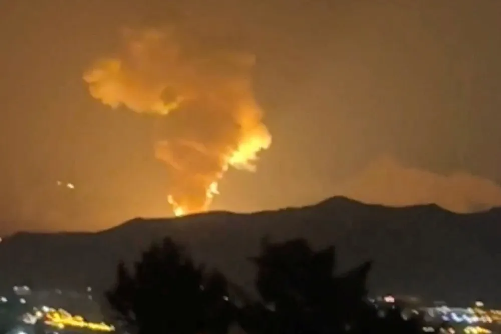 Smoke rises in the Iranian capital city of Tehran as the Israel-Iran air war continues.