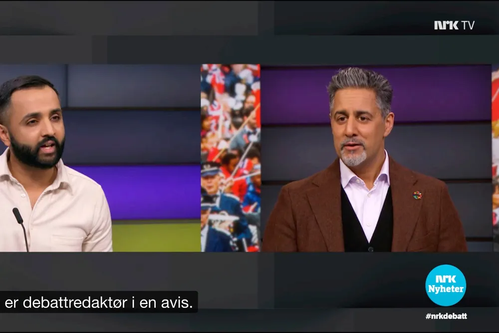 Å frasi seg det norske er å frasi seg muligheter og fellesskap, skriver Abid Raja, som her diskuterer med Ahmed Fawad Ashraf, debattredaktør i Avisa Oslo, på NRK.