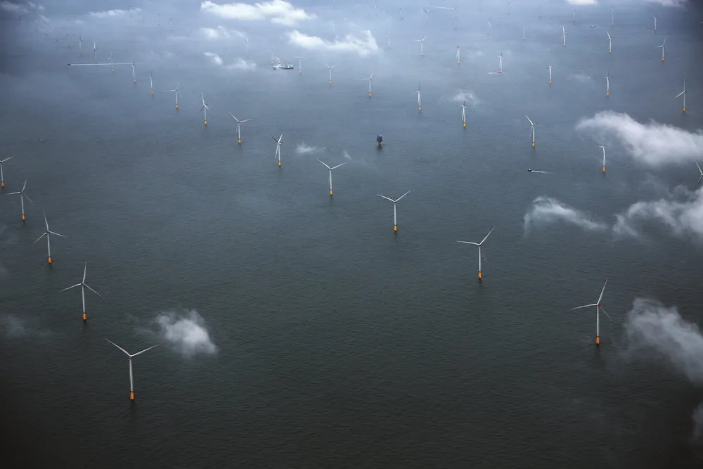 The London Array wind farm.