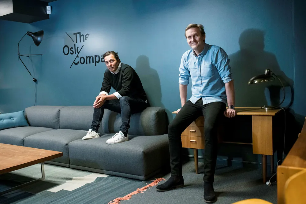 Christian Steen og Trond Kvernstrøm i The Oslo Company er fornøyd med selskapets utvikling.