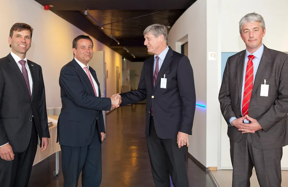 Done deal: Dragerwerk CEO Stefan Drager and Royal IHC boss Bram Roelse join forces