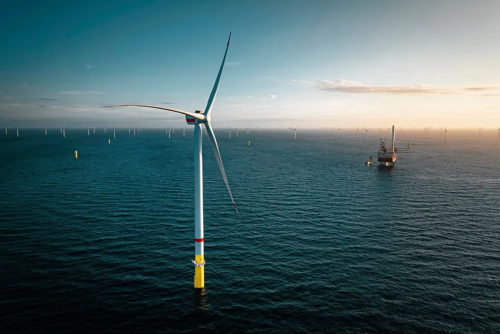 Orsted's Borkum Riffgrund 3 wind farm in the German North Sea.
