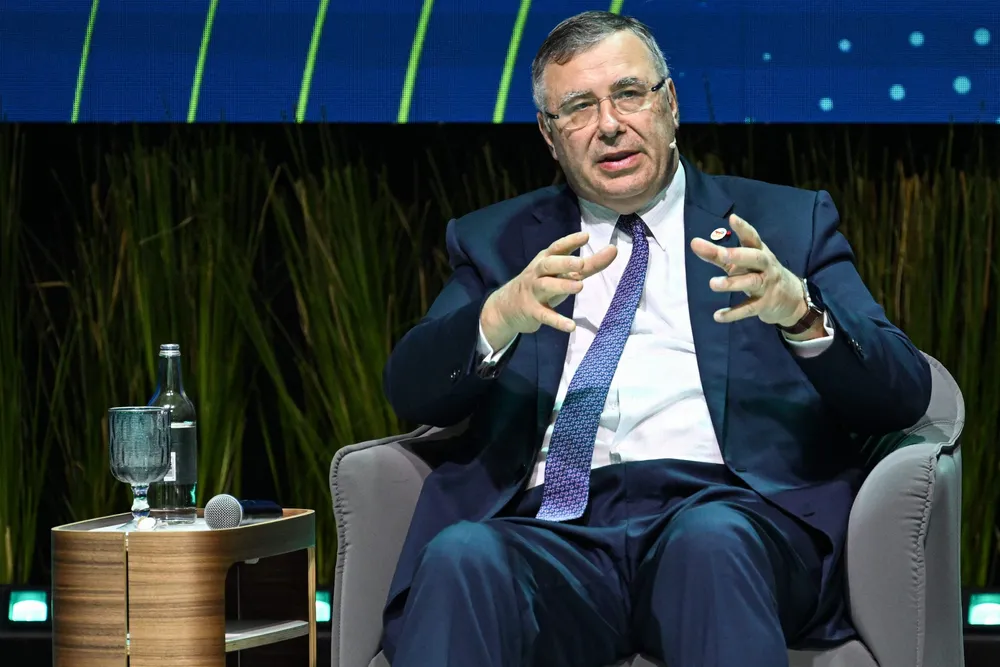 TotalEnergies chief executive Patrick Pouyanne speaks during the Energy Asia conference in Kuala Lumpur on Monday.