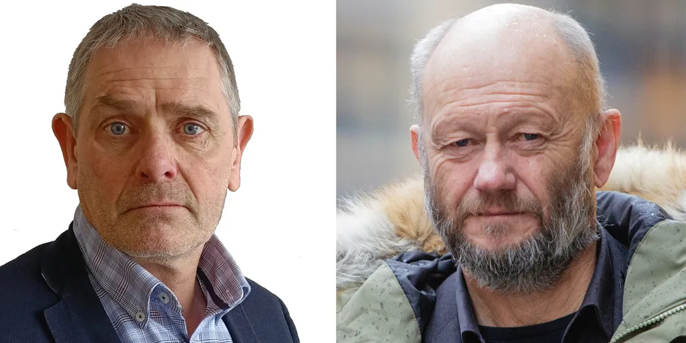 Mens Stein Lier-Hansen i Norsk Industri (til h) snakker ned de nye fastprisene, mener energirådgiver Helge Håland (til v), at Norsk Industri ikke kan regne, og tegner et uriktig bilde av fastprisene som kan skremme bedrifter fra å inngå slike avtaler.