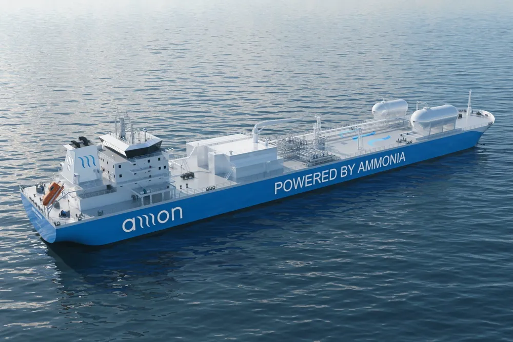 A design for an ammonia-fuelled gas carrier by Amon Maritime.