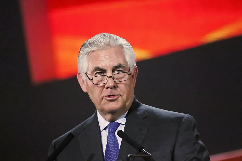 Award winner: former ExxonMobil chief executive Rex Tillerson
