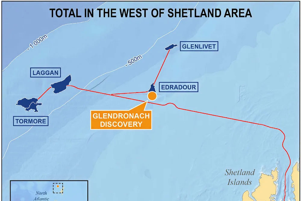 Assets: Total's fields west of Shetland