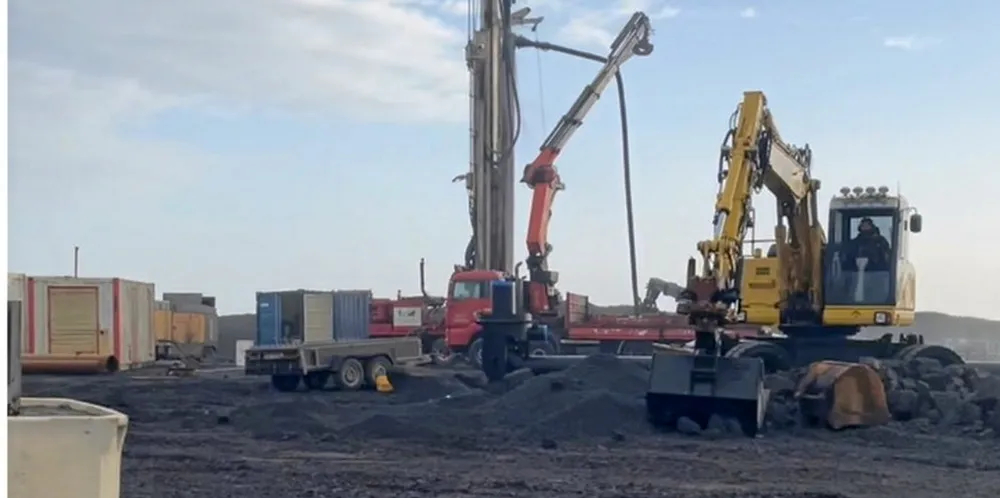 The construction of Iceland-based Landeli's land-based salmon project, Deep Atlantic, involved drilling 100-meter deep boreholes to source seawater.