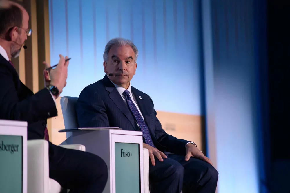 Cheniere chief executive Jack Fusco speaks during the CERAWeek by S&P Global energy summit in Houston, Texas, US on 18 March 2024.
