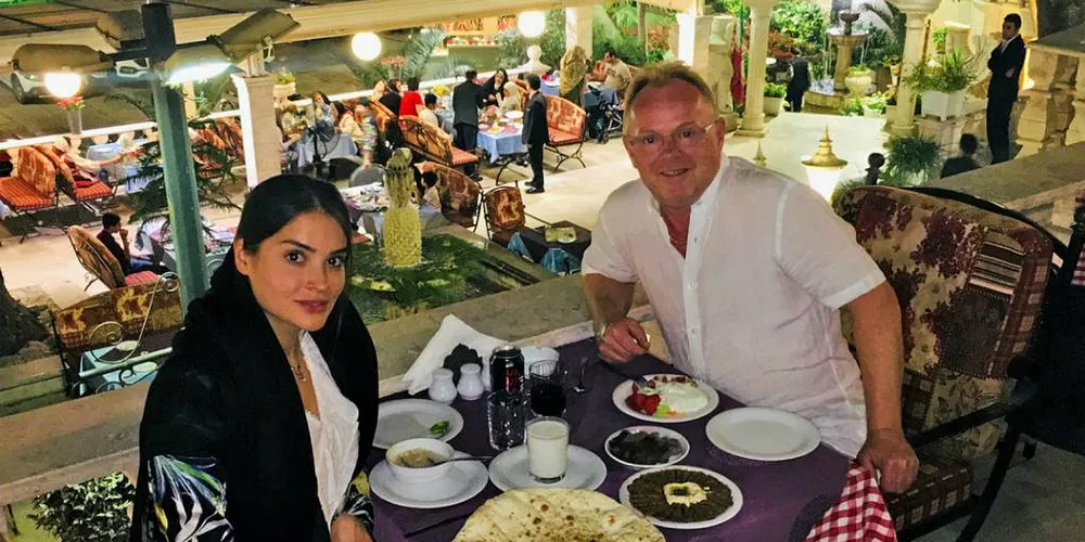 Per Sandberg og Bahareh Letnes. Iran - privattur.Foto: Instagram