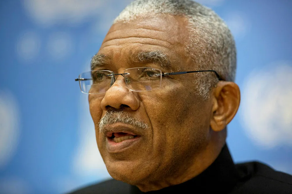 Better days: Guyana's President David Granger